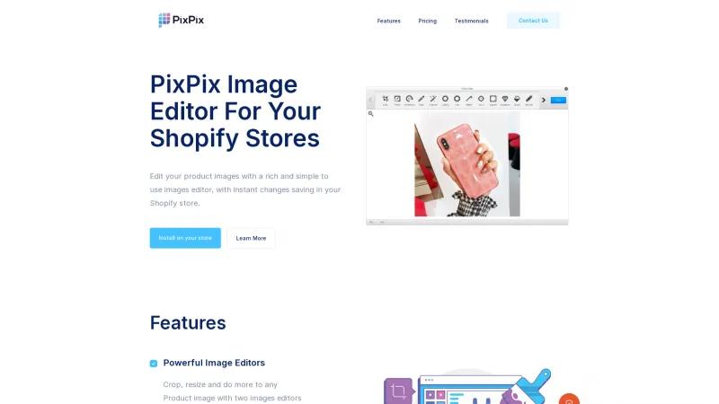 Homepage of PixPix