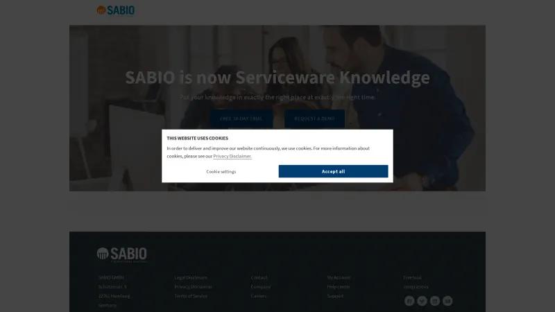 Homepage of SABIO