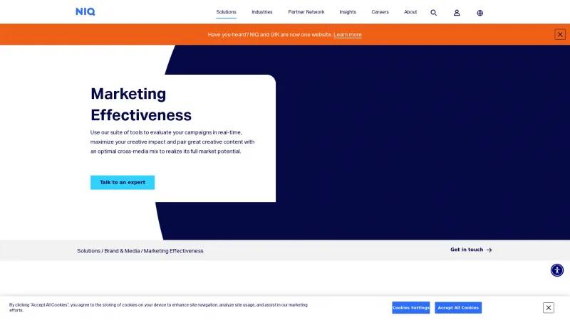 Homepage of GfK Marketing Mix Optimizer