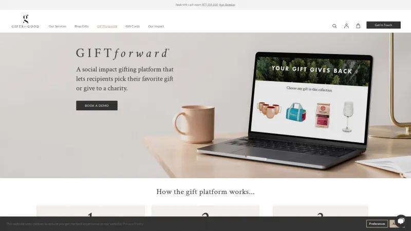 Homepage of GIFTforward