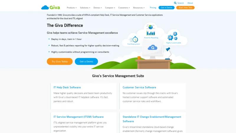 Homepage of Giva