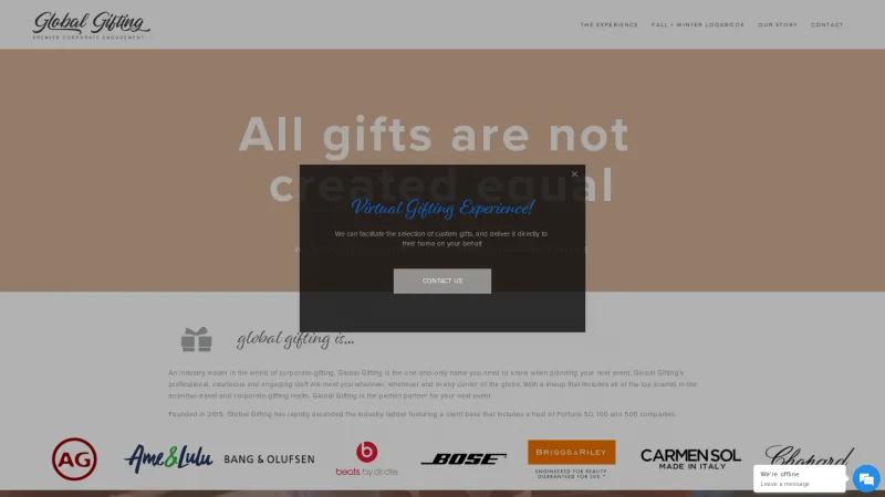 Homepage of Global Gifting