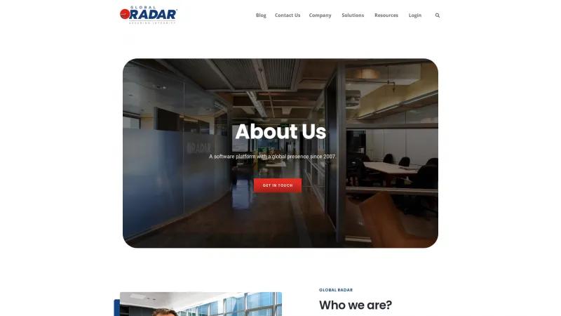 Homepage of Global RADAR