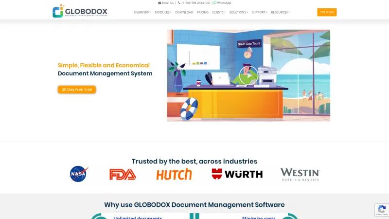 Homepage of GLOBODOX