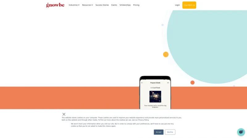 Homepage of Gnowbe