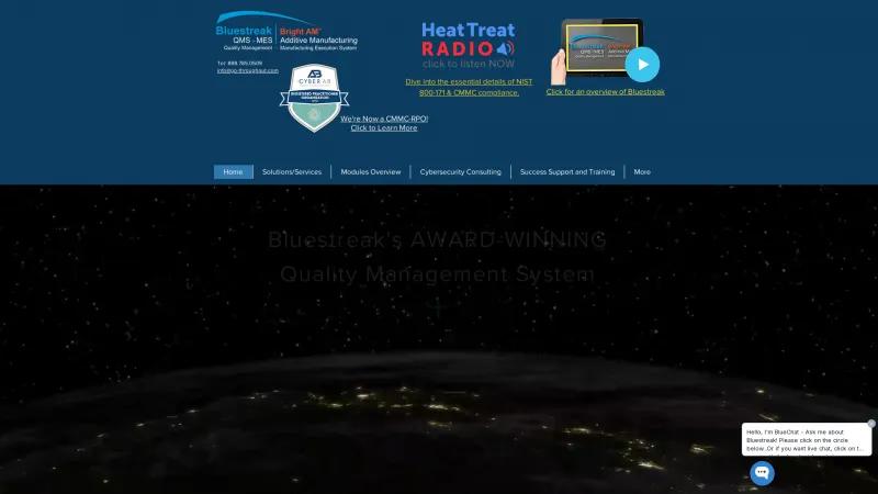 Homepage of Bluestreak