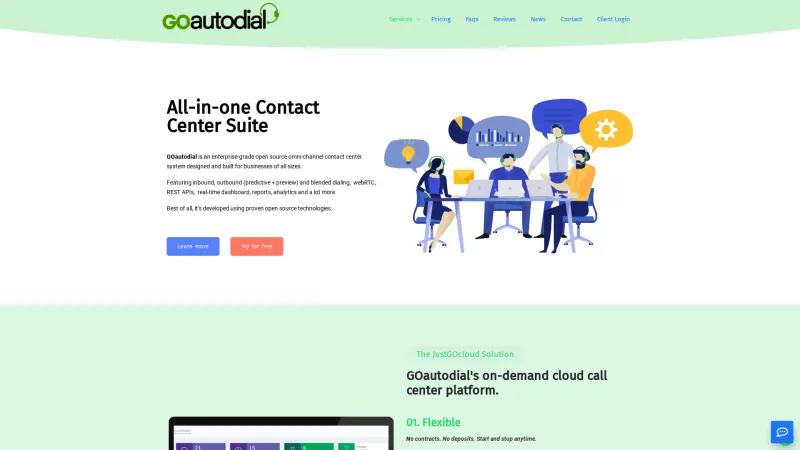 Homepage of JustGoCloud