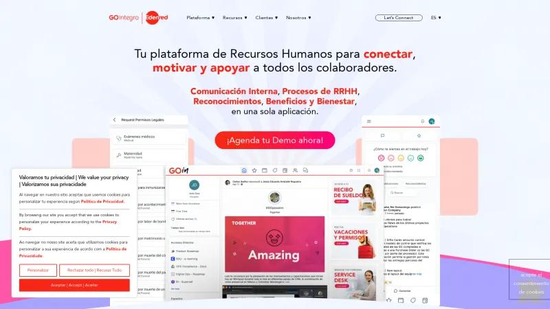 Homepage of GOintegro