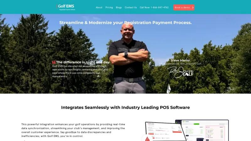 Homepage of Golf EMS