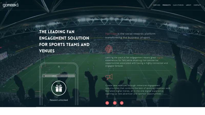 Homepage of FanTribe