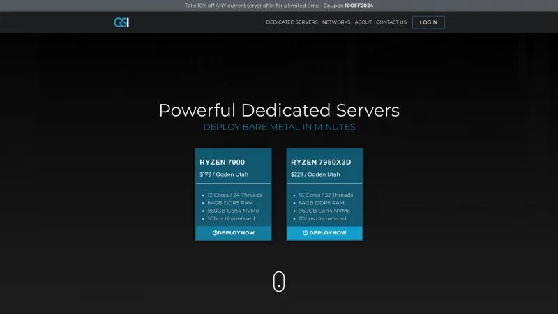 Homepage of Gorilla Servers