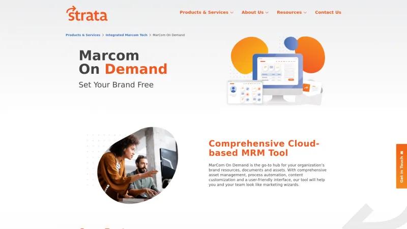 Homepage of Marcom On Demand