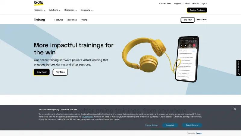 Homepage of GoTo Training