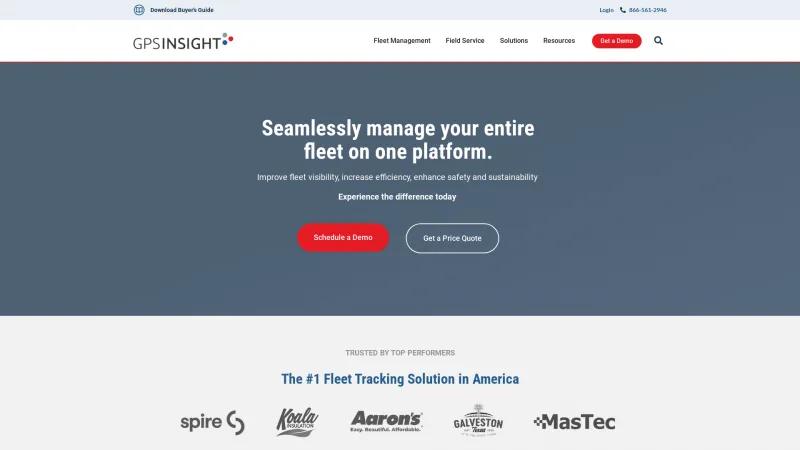 Homepage of GPS Insight