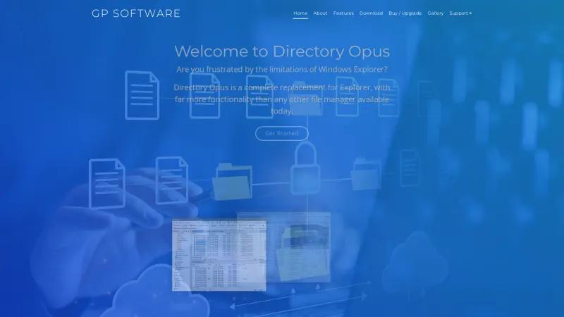 Homepage of Directory Opus