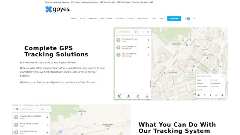 Homepage of GPYes Tracking Portal