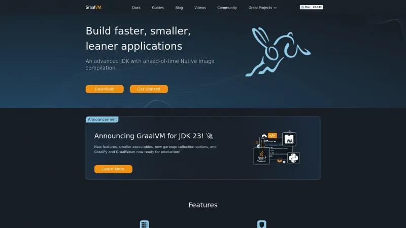 Homepage of GraalVM