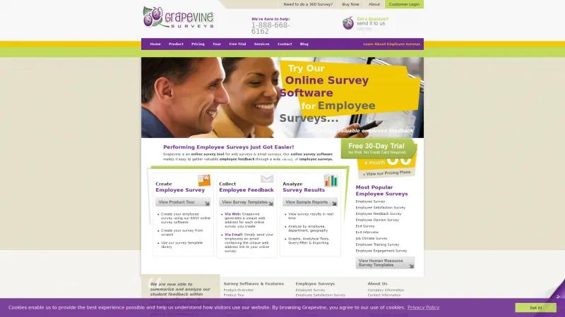 Homepage of Grapevine Surveys