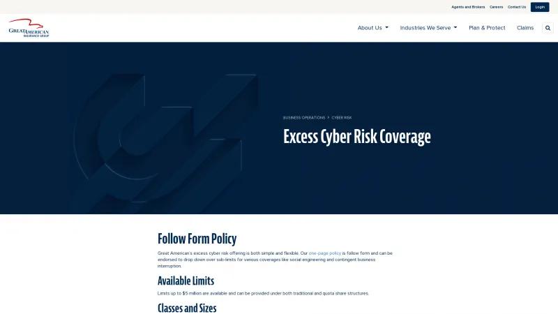 Homepage of Great American Insurance