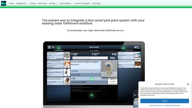 Homepage of GroovePacker