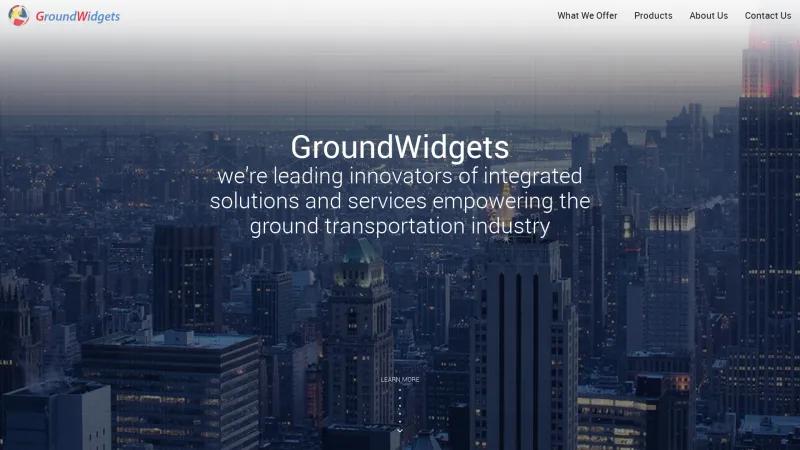 Homepage of GroundWidgets