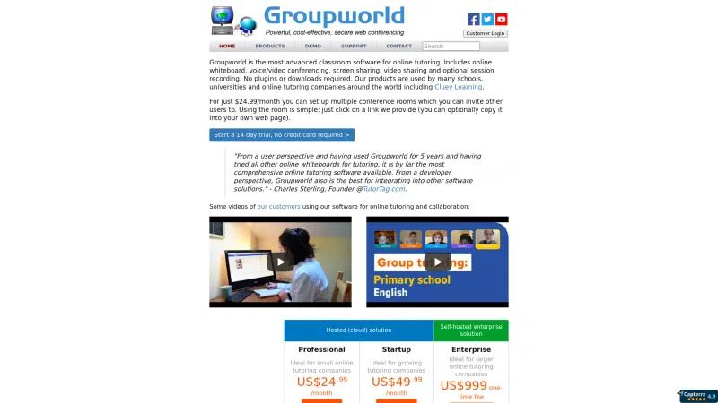 Homepage of Groupworld