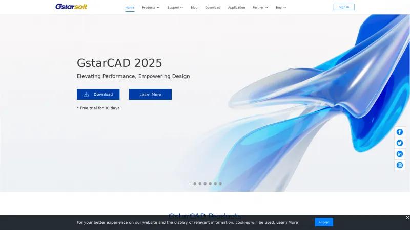 Homepage of GstarCAD