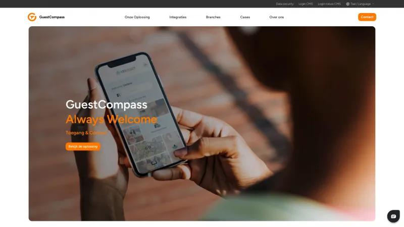 Homepage of GuestCompass