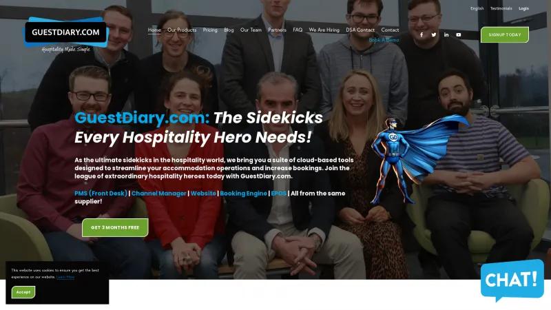 Homepage of GuestDiary.com