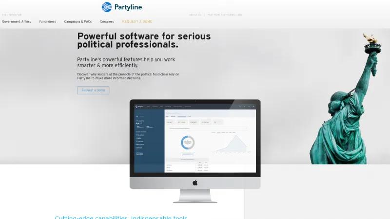 Homepage of Partyline