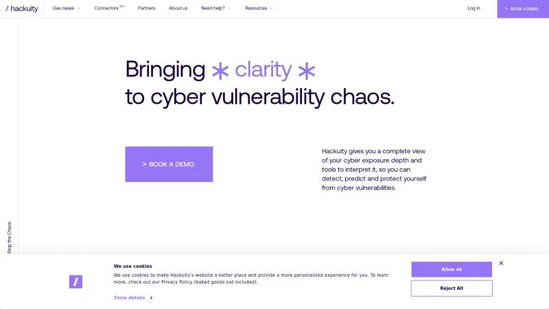 Homepage of Hackuity