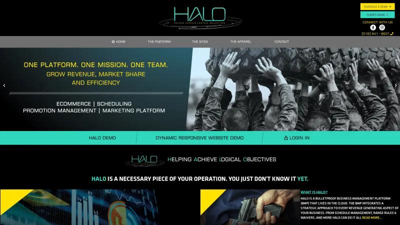 Homepage of HALO