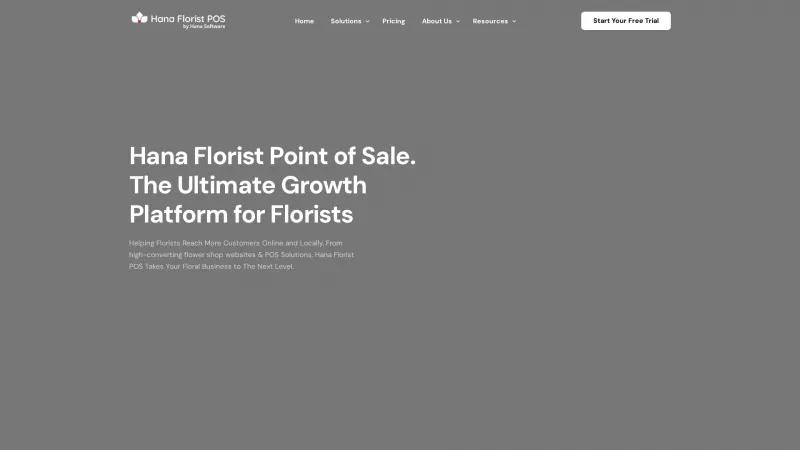 Homepage of Hana Florist POS