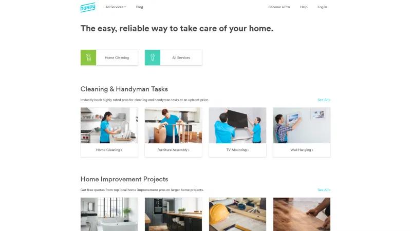 Homepage of Handy