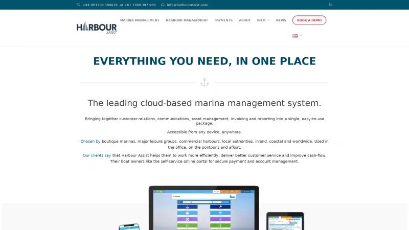 Homepage of Harbour Assist