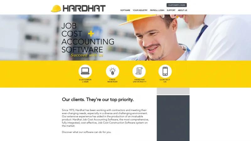 Homepage of Hardhat Job Cost Accounting