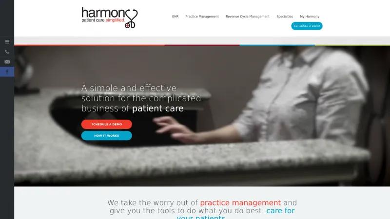 Homepage of HARMONY