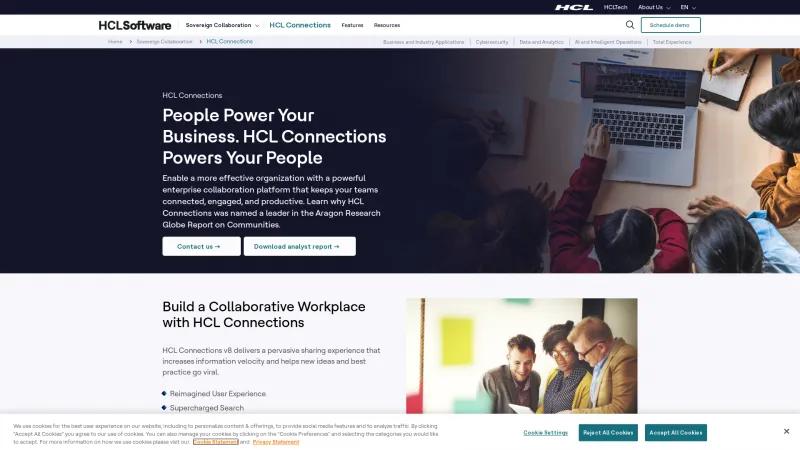 Homepage of HCL Connections