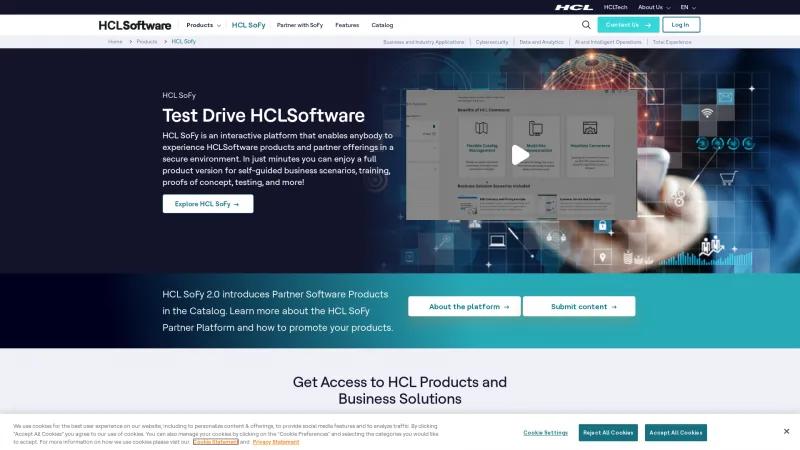 Homepage of HCL SoFy