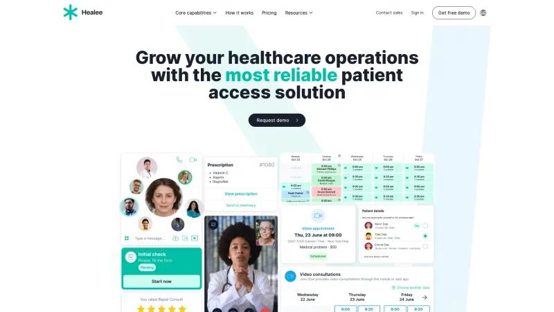 Homepage of Healee