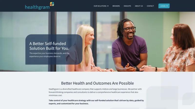 Homepage of Healthgram