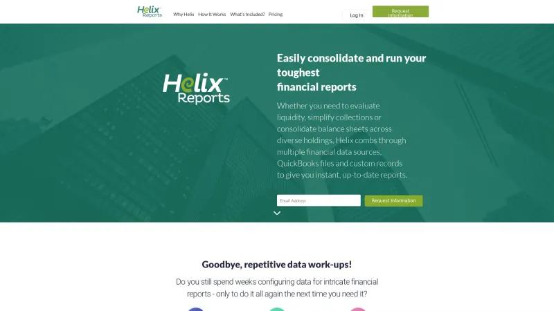 Homepage of Helix Reports