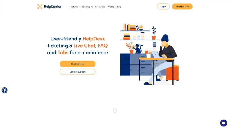 Homepage of HelpCenter