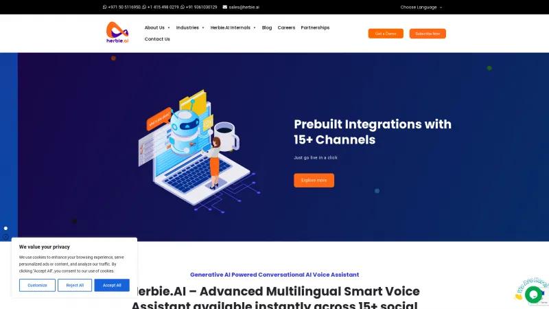 Homepage of Herbie.ai