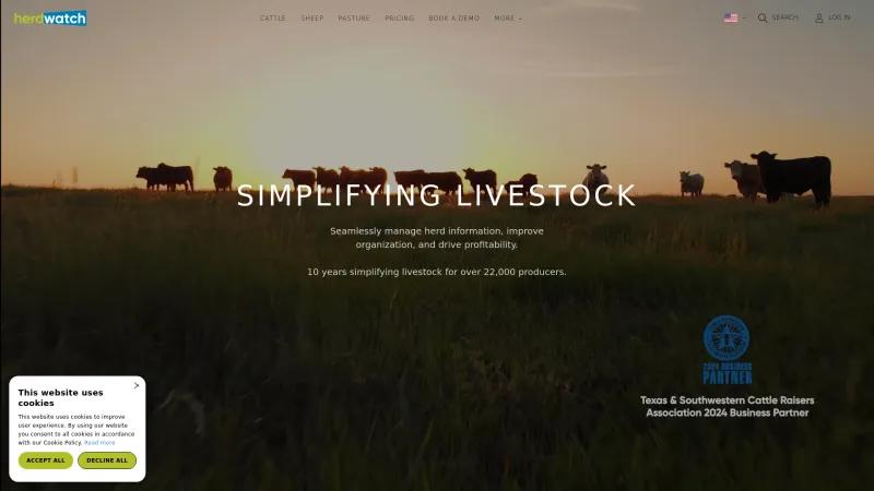 Homepage of Herdwatch