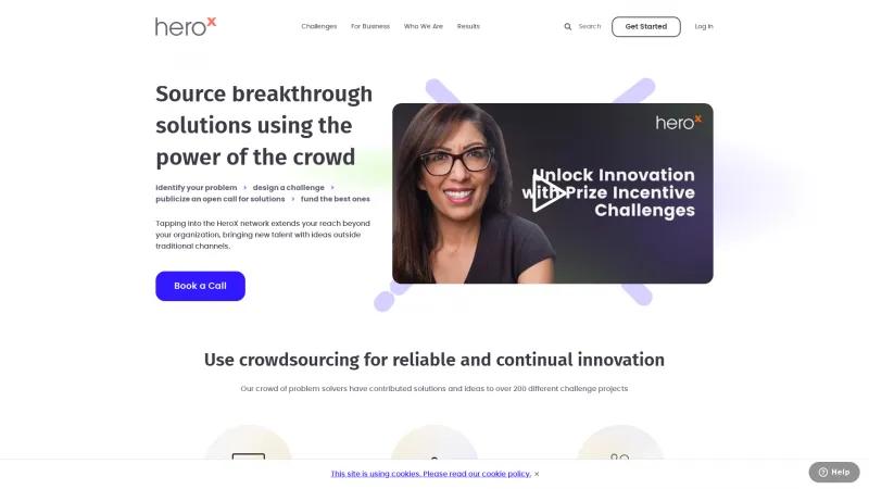 Homepage of HeroX