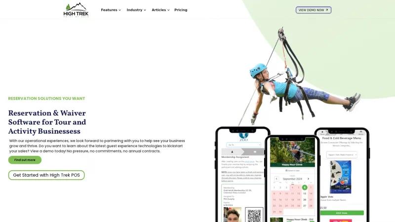 Homepage of High Trek POS