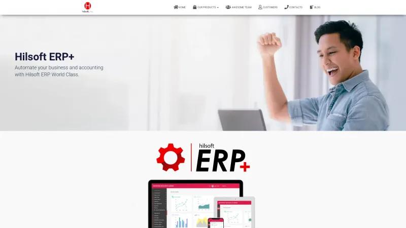 Homepage of Hilsoft ERP