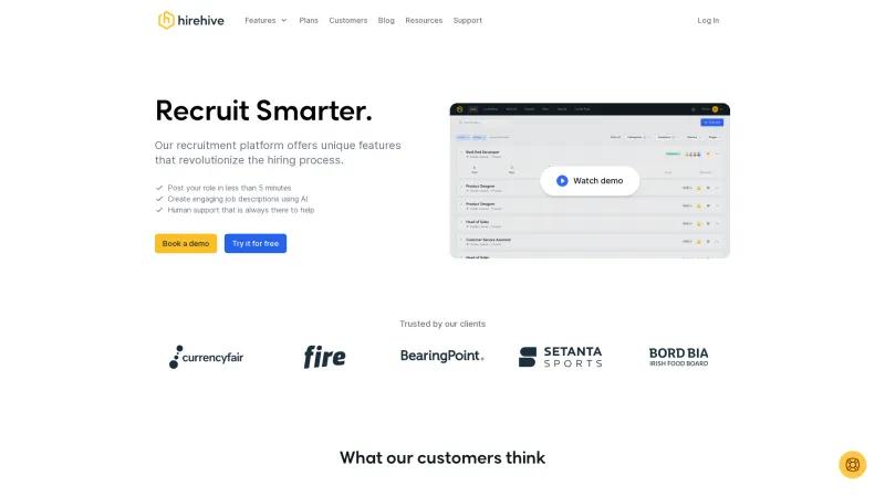 Homepage of HireHive