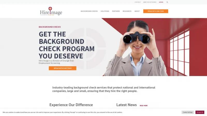 Homepage of Hire Image